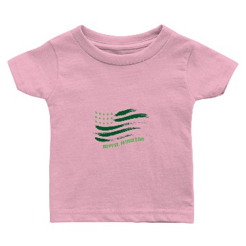 Discover Green US Flag- St Patricks Day Baby T-shirts