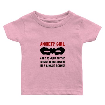 Discover Anxiety Girl Funny Baby T-shirts