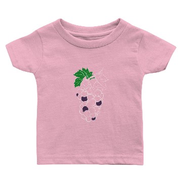 Discover Grape Line Art For Dark Baby T-shirts