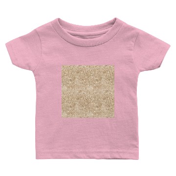 Discover Luxury Soft Gold Sparkly Sequin Pattern Baby T-shirts