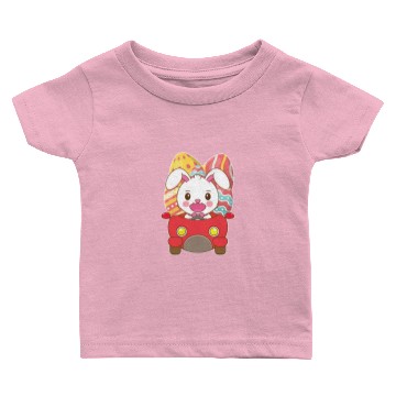 Discover Bunny Car Easter Funny Eggs Baby T-shirts