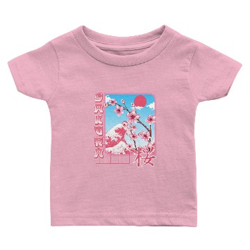Discover Kanji Characters Style Sakura Japanese Cherry Baby T-shirts