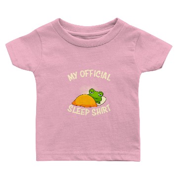 Discover My official sleep Baby T-shirts sleeping frog