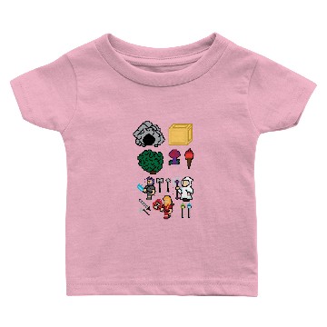 Discover 8 Bit Characters Baby T-shirts