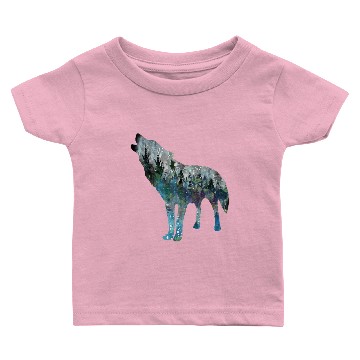 Discover Howling wolf Baby T-shirts