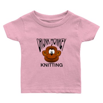 Discover Drunk Monkey Knitting Baby T-shirts