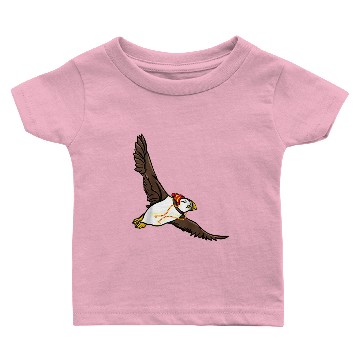 Discover Funny Puffin cartoon Raglan Baseball Baby T-shirts