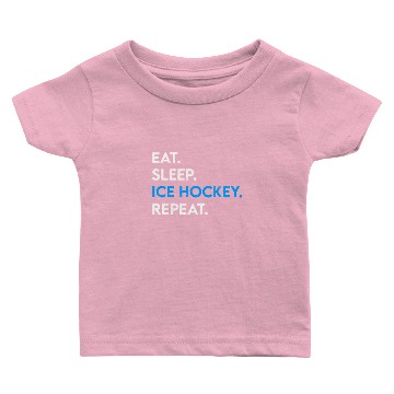 Discover eat sleep ice hockey repeat Baby T-shirts