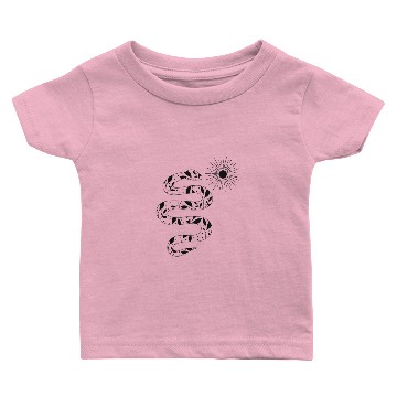 Discover Leafy Pattern Snake Under The Sun Baby T-shirts