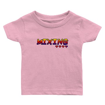 Discover Mixing Engineer Pixel Life Hearts Bar Baby T-shirts