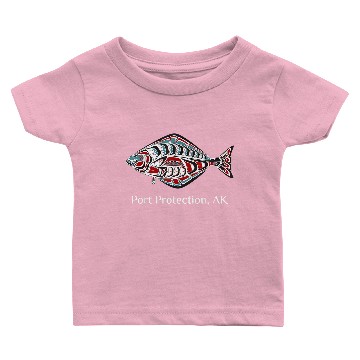 Discover Port Protection Alaska Native American Halibut Baby T-shirts