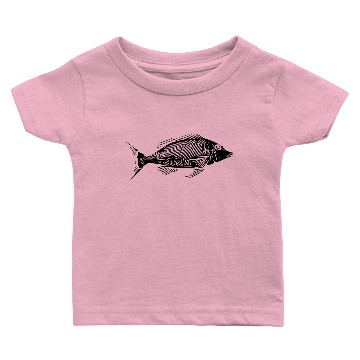 Discover Vintage Fish Herringbone Bony Fish Skeleton Baby T-shirts