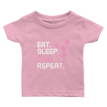 Discover Eat Sleep Cheer Repeat Baby T-shirts