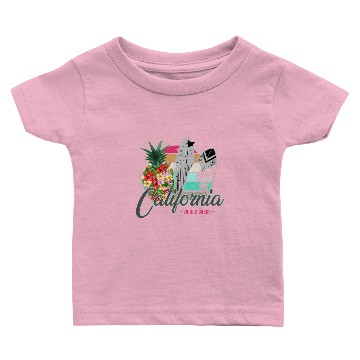 Discover Venice Beach California, Surfing Surfboard Retro Baby T-shirts