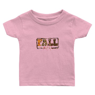 Discover Fall Vibes Maple Leaves Leopard Print Baby T-shirts