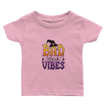 Discover Bad Witch Vibes Halloween Baby T-shirts