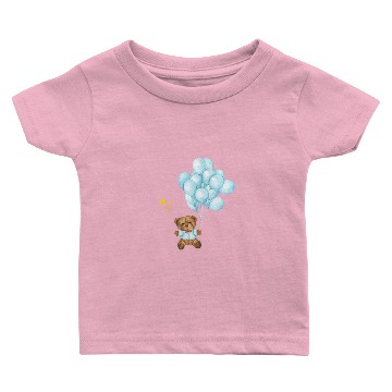 Discover Bear with Balloons Baby T-shirts