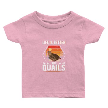 Discover Life Is Better With Quails Quail Baseball Jerseys Baby T-shirts