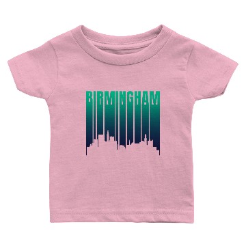 Discover Birmingham Skyline Silhouette Baby T-shirts