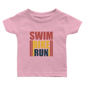 Discover Swim Bike Run Baby T-shirts