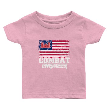 Discover Combat Engineer with American Flag Distressed U S Baby T-shirts