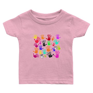 Discover Hands Fitted Print Right And Left Baby T-shirts