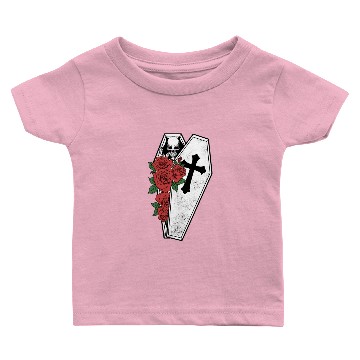 Discover Skeleton Roses Coffin Baby T-shirts