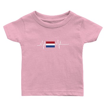 Discover Netherlands Flag Heartbeat Baby T-shirts
