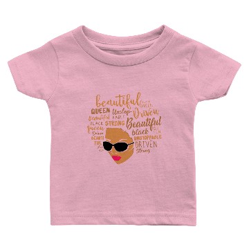 Discover Black Queen Affirmation Afro Baby T-shirts