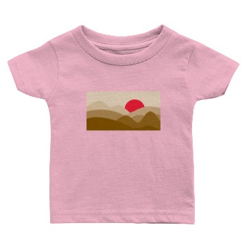 Discover Minimalist Sun Copper Brown Baby T-shirts