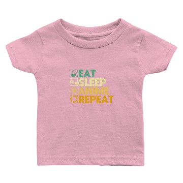 Discover Eat Sleep Anime Repeat Baby T-shirts