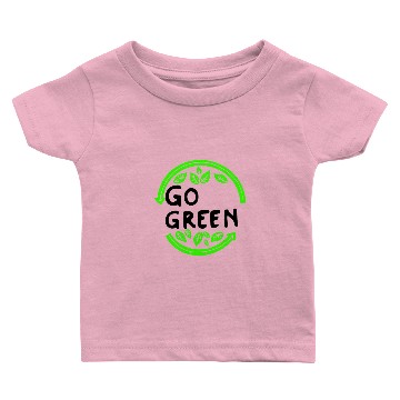 Discover neon Green Circle Outline Go Green Baby T-shirts