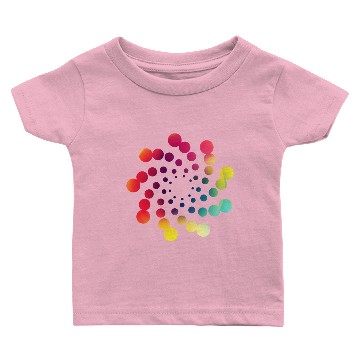 Discover Dots hurricane colorful hypnotizing spiral Baby T-shirts