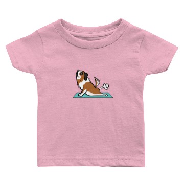 Discover Saint Bernard Yoga Pose Baby T-shirts