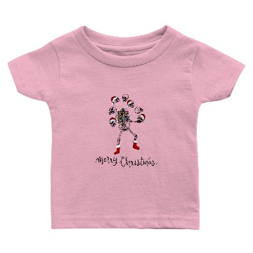 Discover Merry Christmas Skeleton Playing Christmas ugly Baby T-shirts