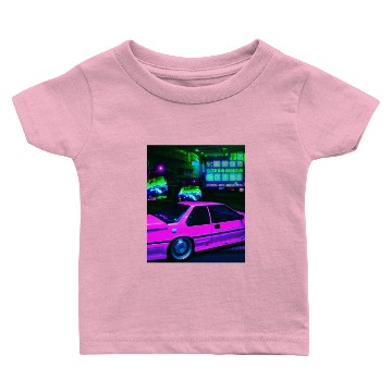 Discover Vaporwave Car Synthwave City Baby T-shirts