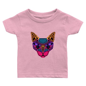 Discover Black Neon Cat Baby T-shirts