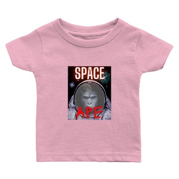 Discover Ape in Space "Wenn Moon?" Baby T-shirts