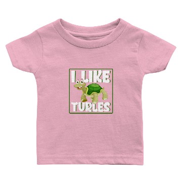 Discover I Like Turtles Baby T-shirts