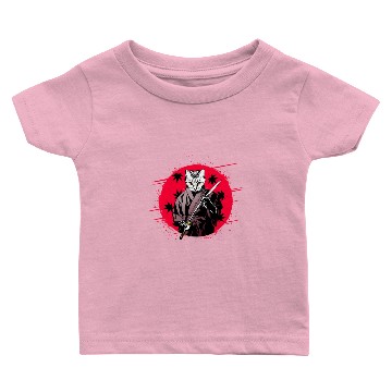 Discover Japanese Samurai Cat Baby T-shirts