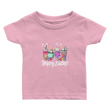 Discover Easter Coffee Bunny Latte Coffee Christian Easter Baby T-shirts