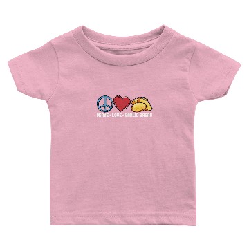 Discover Peace Love Garlic Bread Baby T-shirts
