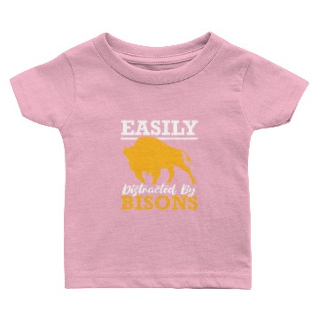 Discover Easily Distracted By Bisons Buffalo Whisperer Baby T-shirts