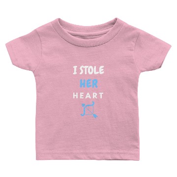 Discover I stole Her Heart, His and hers , valentines day Baby T-shirts