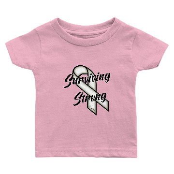 Discover Surviving Strong - Lung Cancer Baby T-shirts