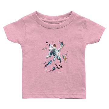 Discover Space Cat on Galaxy Baby T-shirts
