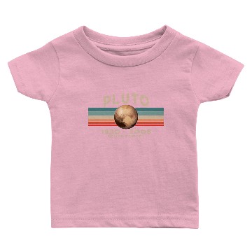 Discover Pluto Never Forget 1930 - 2006 Vintage Space Baby T-shirts