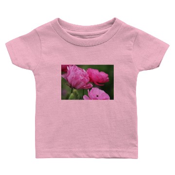 Discover Closeup Deep Peony Pink Ranunculus Baby T-shirts