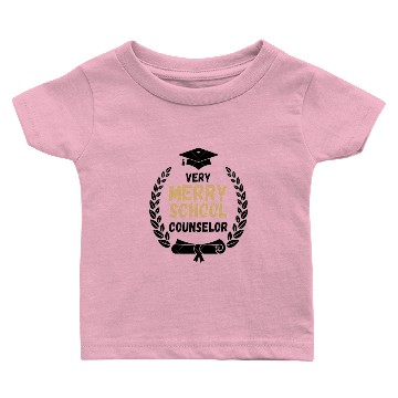 Discover very merry school counselor Baby T-shirts