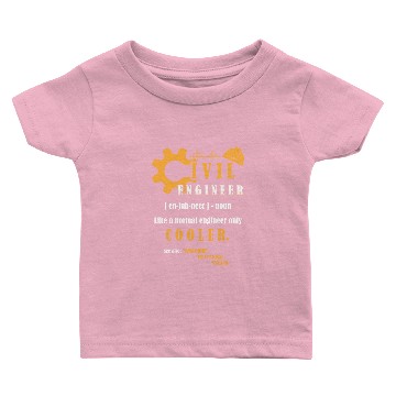 Discover Civil Engineer Definition Funny Civil Engineering Baby T-shirts